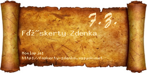 Fáskerty Zdenka névjegykártya